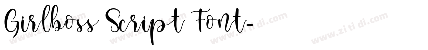 Girlboss Script Font字体转换